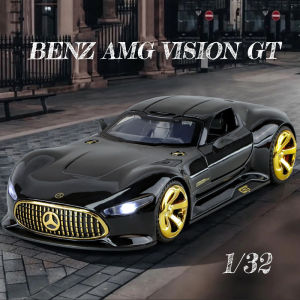 【Without box】1/32 Benz AMG Vision GT diecast car jinchejiang Zinc Alloy Matel Light and Sound Birthday Gifts for Children Collection Pull Back Toys for Boys Hot Wheels Model Toys