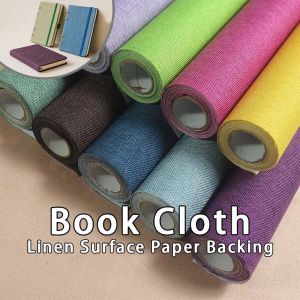 Linen Book Cover Book Binding Cloth for Photo Album Scrapbook Linen Surface Paper Backed Craft Paper Book Protection 40x100cm