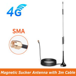 4G LTE 15dBi Magnetic Base MIMO SMA Male Antenna (2-Pack) Compatible with 4G LTE Wireless Modem Router Hotspot Cellular Gateway Industrial IoT Router Game Camera Security Camera