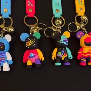 Gantungan Kunci Astronot Beruang Keychain Kartun Karakter Bear Astronaut Gantungan Tas Lucu