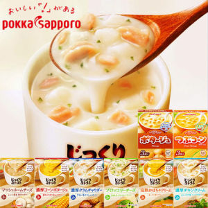 POKKA SOUP JIKKURI KOTOKOTO Instant Thick Soup 3boxes 方便速食速溶浓汤  [Direct From Japan]