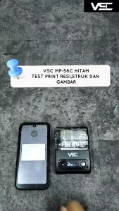 MINI PRINTER BLUETOOTH THERMAL VSC MP-58C 58mm SUPPORT MOKA GOBIZ - TYPE C BLACK