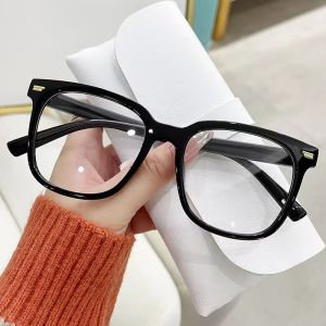 -6.0 to 0 The New Large Frame Anti-blue Light Myopia Glasses Women Men Fashion Glasses Student Myopia Finished Computer Glasses