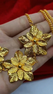 Necklace COD Kalung Dan Liontin Motif Bunga Mewah Terbaru Lapis Emas Xuping Aksesoris Fashion Potongan Harga Grosir