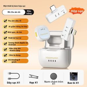 Haomuren | Micrô Không Dây Giảm Ồn Kẹp Mini