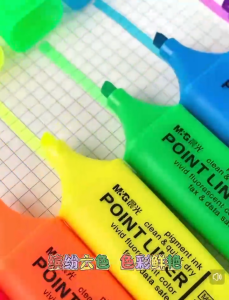 4in1 Highlighter Pen Reading Marker Student Officer Colored Highlighting Water-based Drawing Large capacity Highlighter