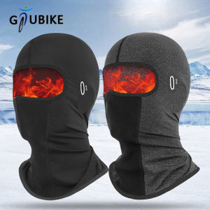 GTUBIKE Winter Thermal Cycling Face Mask Balaclava Head Cover Windproof Motorcycle Helmet Liner Thermal Warm Outdoor Headwear