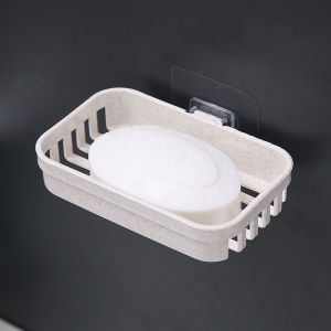 Double Layer Wall Mounted Drainable Soap Box Simple Design Home Use Soap Holder Rack Bathroom Organizer Creative Style
