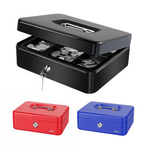 EAGLE Cash Box with Money Coin Tray & Lock3 Sizes Metal for Home Office Store Storage Box For Business Cash Register