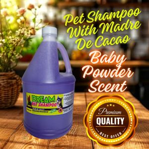 DREAM Pet Shampoo (Baby Powder SCENT) Premium Quality 1Gal/3.4Liters (max 2 quantity per check-out)