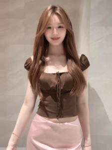 CHANGTONG | Elegant Retro Puff Sleeve T Shirt 2026 Summer