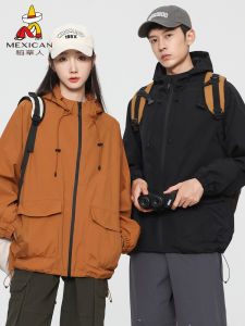 New 2025 Strawman Single Layer Mens Womens Casual Sports Jacket Windproof Waterproof Outdoor Climbing Camping Travel Gear
