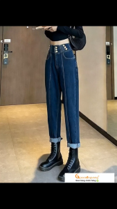 Quần jean baggy thụng nhiều nút lưng cao GLQ169