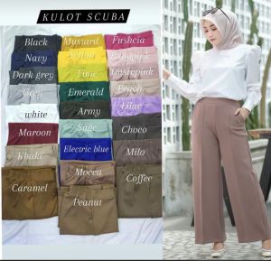 KULOT LIST TENGAN BAHAN SCUBA TEBAL PREMIUM MURAH