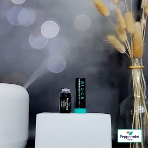 Peppermint Field Black Inhaler 2-in-1 Essential Oil Natural Relief for Clogged Nose Dizziness Headaches & Migraines Soothes Insect Bites Refreshing Peppermint Scent Convenient On-the-Go Inhaler Ideal for Instant Relief & Comfort