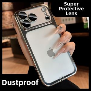 DAIMANG | Orange Transparent Silicone Case for iPhone 17 Pro Max Anti-shock Anti-dust