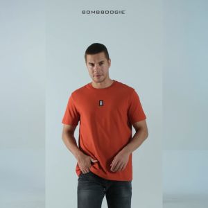 Bombboogie Kaos Pria Slimfit Hambly Dark Orange 12E28B4DO