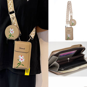 MORNA Womens Handbag Cell Phone Purse Shoulder Bag Ladies Wallet Clutch PU Leather Crossbody Bag