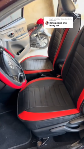 Kia Special Seat Covers Premium Waterproof Leather Cushion Kia interior Accessories For Rio Sonet Sorento Picanto Soluto Stonic Soul Vista Sportage Pride Auto Interior Protector Full Set (Leather & ice silk)