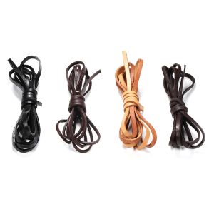 2 Meters 3 Colors Retro Genuine Leather Cord 2-10mm Flat Strand Cow Leather Rope Fit Necklace Bracelets DIY Jewelry Accessories