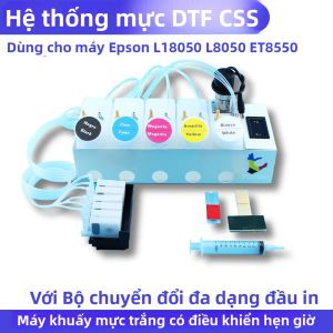 Bộ Chuyển Đổi Epson XP600 L8050 L8180 18100 DTF CISS Với Bộ Chuyển Đổi Đầu In Bộ Giảm Chấn Mực Tương Thích Với Máy In Epson EcoTank