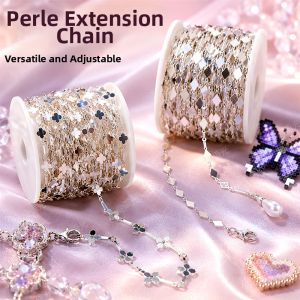YUGUANG | DIY Charm Keychain Accessories Metal Four-leaf Clover Rhombus Plates