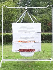 Drying Net Foldable Fishing Vegetable Hanging Drying Rack: 1-3 Layers of Vegetable/Fish Drying Net