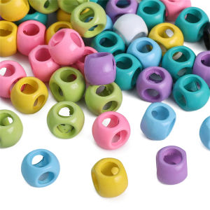 2ชิ้น10X8มม. สีพ่นโลหะผสมสีสี่ทางลูกปัดเสน่ห์เจาะรูสำหรับเครื่องประดับสร้อยข้อมือทำ DIY ต่างหูสร้อยคอพวงกุญแจ