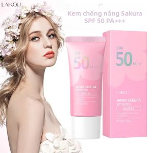 LAIKOU | Kem Chống Nắng Laikou Sakura SPF50 Dạng Gel Dưỡng Ẩm 50g Bảo Vệ Toàn Diện Khuôn Mặt Với Chiết Xuất Calendula Officinalis & Centella Asiatica