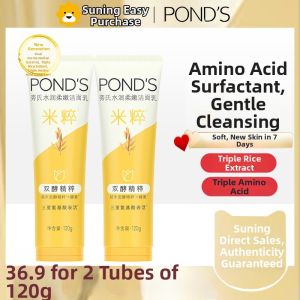 Ponds 3953Ponds Rice Essence Moisturizing Facial Wash Gentle Cleansing Non-Tightening Ammonium Acid Bubble Milk Skin Care