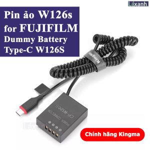 Dummy Type-C W126s W126 | Pin giả pin ảo pin dummy battery DC Coupler KINGMA FUJIFILM X-H1 X-Pro3 X-Pro2 X-Pro1 X-T3 X-T2 X-T1 X-S10 X-T30 II X-T30 X-T20 X-T10 X-T200 X-T100 X-E4 X-E3 X-E2S X-E2 X-E1 X-M1 X-A7 X-A5 X-A3 X-A2 X-A1 X-A10 X100V X100F