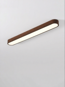 DGY | Retro Walnut Grain Long Strip Ceiling Light