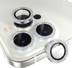 1-3Pcs Diamond Bling Camera Protector For iPhone 17 15 Plus 13 Mini 14 16 12 11 Pro Max Air Shinny Ring Glass Back Lens Film Cap
