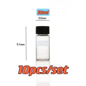 10ML/20ML/50ML Lab Clear Glass Bottle Glass Seal Bottle Reagent Sample Vial Essential Oil Bottle