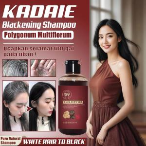 KADAIE Original Black Hair Shampoo Permanent Effective Herbal Natural Polygonum Multiflorum Hair Blackening Shampoo Turn Your White/Gentle Nourshing Hair Roots Coverage Grey Hair Treatment/Shampoo Black Herbal Natural Polygonum Multiflorum 300ml