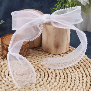 (3 cái/gói) 22.3*14.5cm Ngọc Trai Sợi cung Cứng trong suốt sợi ruy băng ngọc trai ren trang trí tiệc Cưới Quà Tặng bao bì tự làm