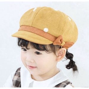 CAE - Topi Baret Anak Perempuan 2-5 tahun Pita Polkadot Berets Hat Import