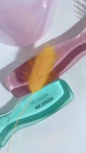 Mr. Tóc xanh lá bàn chải pha lê mát xa da đầu lược Volumizing tạo kiểu tóc tốt răng Detangling công cụ cho tóc khô ướt Dài Phụ Nữ Quà Tặng