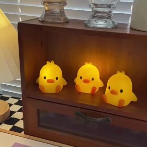 Cute Cartoon Duck Night LightSilicone LED Bedside Sleeping Lamp for Kids RoomChristmas Birthday Gift for ChildrenSoft Glow Be