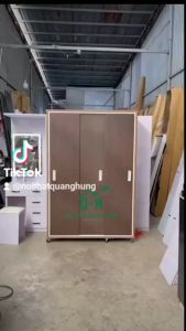TỦ NHỰA ĐÀI LOAN CỬA LÙA MÀU NÂU CAO CẤP GIAO NHANH HCM