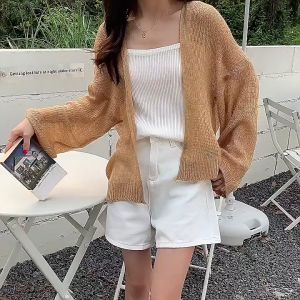 [10อัน] เสื้อคลุมไหมพรม 🏮 เสื้อคลุมกันแดด เสื้อไหมพรมบางๆแฟชั่น 🍒 มีบริการเก็บเงินปลายทาง gk99