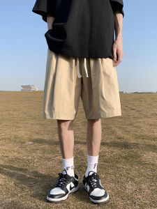 Cleanfit Casual Loose Workwear Shorts Mens Summer Sporty Loose Leggings Five-Quarter Pants Straight Cut Fashionable Brand