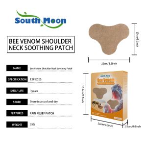 South Moon Bee Venom Neck Pain Relief Patch  Relieve Back Muscle Joint Pain Patches Neck Soothing Patch Rheumatoid Arthritis Sticker Relief Lumbar Knee Neck Shoulder Muscle Soreness