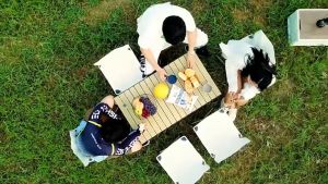 Estation - Meja Lipat Dan Kursi Set Meja Lipat Outdoor Kursi Lipat Camping Folding Chair Serbaguna