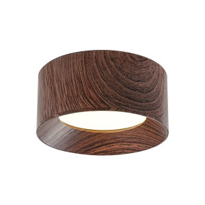 NSWR | Retro New Chinese Style Walnut Wood Texture Ceiling Light with Full Spectrum Eye Protection and Anti-Glare Features