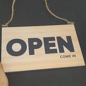 SHIN GRAFIX Wall Signage Open Close Store Sign: Back to Back Signage