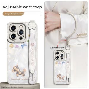 GGUU | iPhone 16 Pro Max Case with Protection Sleeve New Design Wristband Lanyard Silicone Stand Full Cover Drop Protection