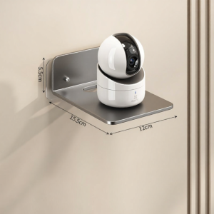 Indoor Outdoor Monitoring Camera Stand No Drilling Required Router Set Top Box Bracket Home Organization Metal Wall Shelf