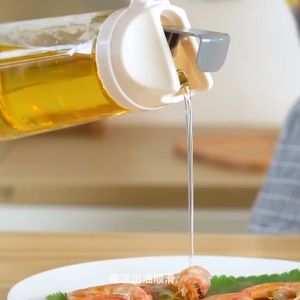 Botol Kaca Minyak Masak Automatik 300ml | Dispenser Minyak & Cuka | Bekas Minyak Zaitun Dapur Murah Anti Tumpah