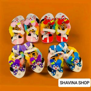 sandal baby jepit motif boneka sablon Miky size 21/25terbaru